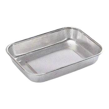 304 stainless steel square basket net basket vegetable washing and water control net basket filter leakage plate tableware drain basket punching basket fruit basket