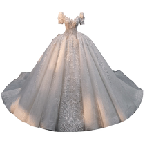 Mingshangsha (Zhixi) 2024 new bridal palace retro high-end luxury wedding high-end tail main wedding dress
