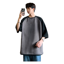 Pull back short-sleeved T-shirt mens summer thin 2024 new mens trendy brand outdoor casual loose half-sleeved top for men