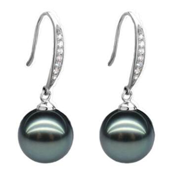 High light natural freshwater round pearl necklace with silver setting