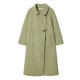 LLANO wool commuting diagonal placket woolen coat