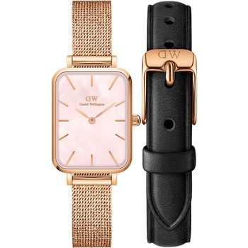 Dw watch women's pearlescent mother-of-pearl square plate