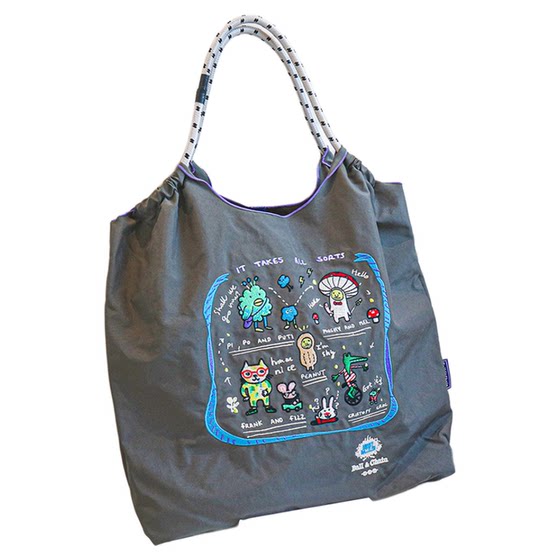 
Japanese crossbody bag nylon embroidery fashionable versatile niche large capacity single-shoulder shopping bag women's trendy canvas travel bag