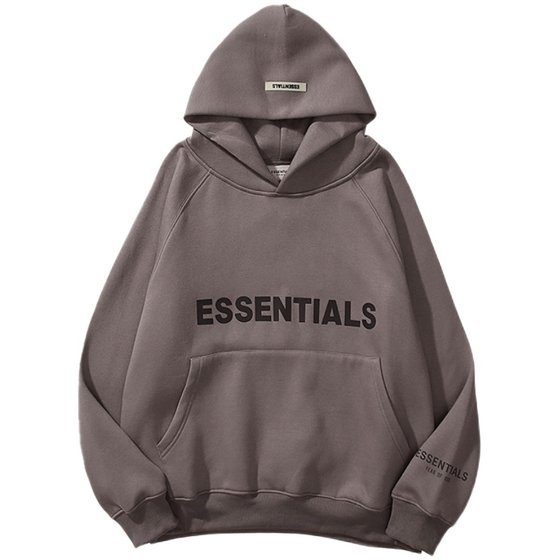 FEAR of God compound line ESSENTIALS high -street three -dimensional letter hooded sweater men and women plus velvet jacket