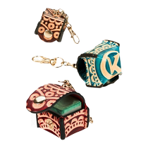 American KONLLEN Everlasting Kanglun tree paste leather chocolate bag billiard square chocolate clip gun powder clip clever powder box