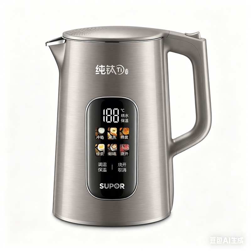 Supor electric kettle with thermal insulation integrated constant temperature intelligent pure titanium healthy stainless steel electric kettle 2026 new model