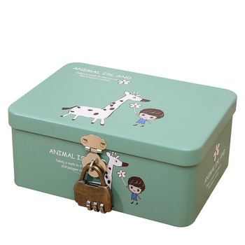 Cute storage box iron box cosmetic storage box small box