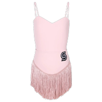 Dancebaby Latin Dance Wear 2024 New Advanced Practice Wear Girls Suspender Bodysuit Top DAS707