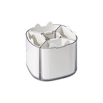 Class 2, 3rd year rotating pen holder large capacity acrylic pen holder storage box multi-grid division student desktop multi-function pen holder advanced creative pen holder