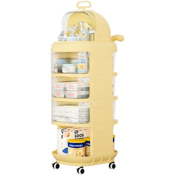 Baby feeding table bottle storage rack mobile trolley