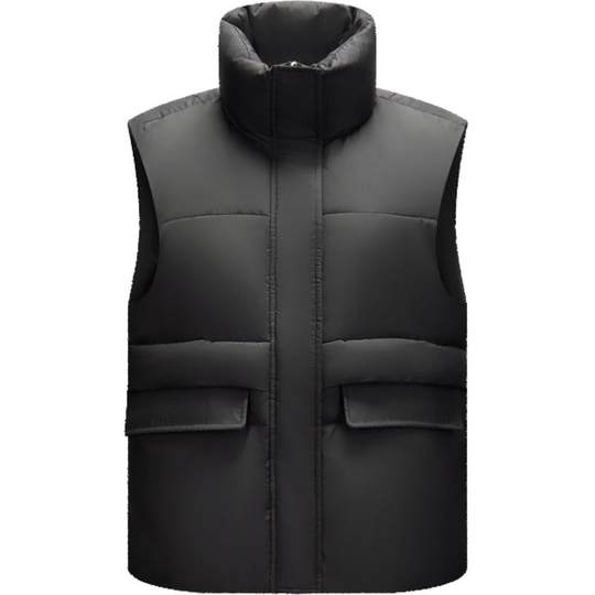 Semir water repellent solid color oversize cotton vest for women