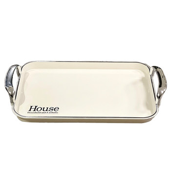 High-end tray minimalist style creative rectangular tea tray tea cup water cup storage tray snack fruit plate household use