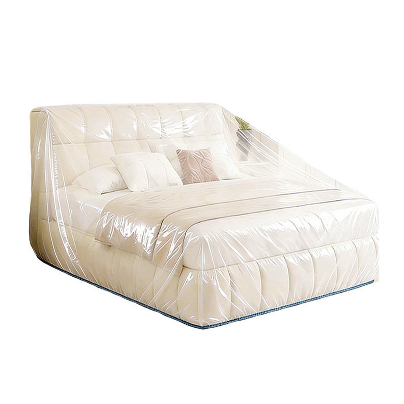 Disposable bedspread dust cover sofa full cover elastic decoration dustproof plastic film furniture protective film all-inclusive anti-slip