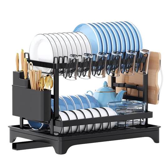 家图腾厨房置物架碗碟碗盘沥水架多功能碗架家用台面碗筷收纳碗柜