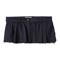 (Chinese Valentines Day gift) Miu Miu womens raw edge khaki mini skirt skirt short skirt