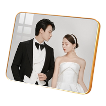 Photo frame table crystal photo customization high-end sense washed photo plus printing with printing wedding photo wall hanging album frame