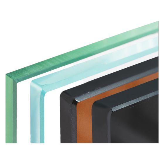 Huangtu tempered glass custom countertop coffee table dining table mat