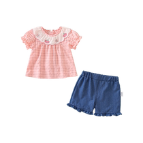 Girls Suits Summer Clothes 2024 New Childrens Fashionable Baby Clothes Baby Girls Casual Two-Piece Set Summer