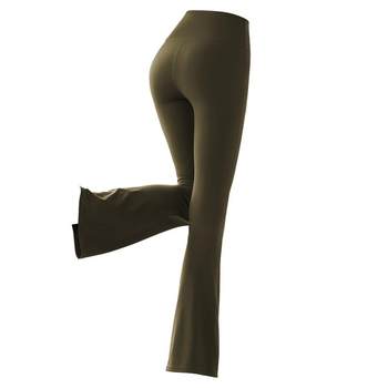 Nylon no awkward line yoga flag-bottom pants make you high and slim
