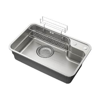 Wrigley japanese style large single sink 304 stainless steel vegetable sink