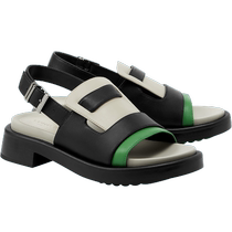 CHARLESKEITH womens shoes SL1-71720087 womens color block open toe thick heel sandals