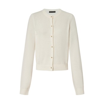 Moco knitted cardigan with fine rhinestones and dark gray sheep wool