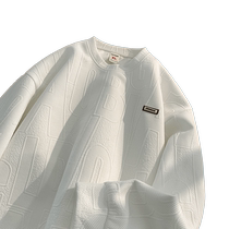 Round - collar suit men in early spring 2024 brand pure color label cityboy Japanese system loose clothes