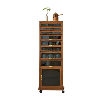 Solid wood dental cabinet living room side cabinet tea cabinet tea set cabinet