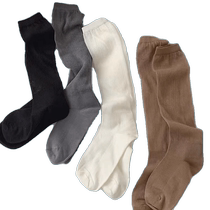 White calf socks for women spring and autumn pure cotton pile socks ballet style Japanese style jk socks slimming with small leather shoes mid-calf socks