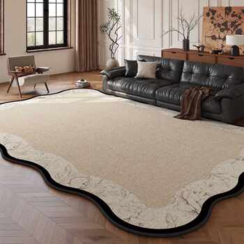 Medieval style living room carpet, bedroom sofa floor mat, no-care, waterproof, no-wash, wipeable, anti-fouling, anti-slip, thickened special-shaped