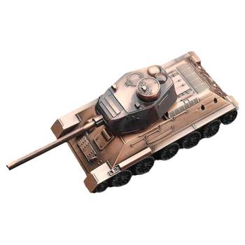 T34 tank model mini simulation ໂລຫະປະສົມເຄື່ອງປະດັບເຮັດດ້ວຍມືສໍາເລັດຮູບທັງຫມົດໂລຫະລົດ toy ຂະຫນາດນ້ອຍ Soviet Tiger