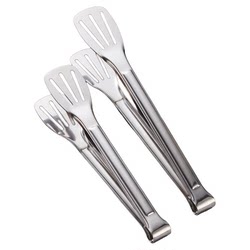Royalstar Stainless Steel Food Tongs for Steak Grilling, Kitchen Household Bread and Barbecue Tongs, Anti-Scald