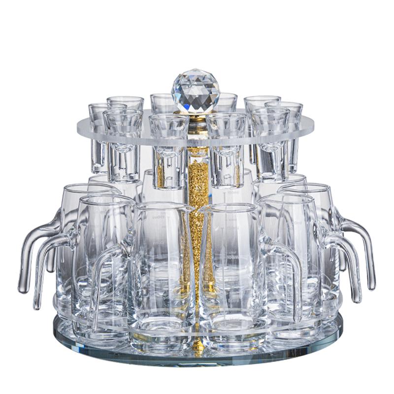 Crystal glass white wine cup wine dispenser household one-cup drinking cup set with scale wine set light luxury high-end