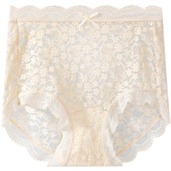 Die Anfen ແອວສູງ underwear ແມ່ຍິງ 100% ຝ້າຍ crotch summer ບາງໆ ice silk sexy lace ສີຂາວ boxer ຂະຫນາດນ້ອຍ