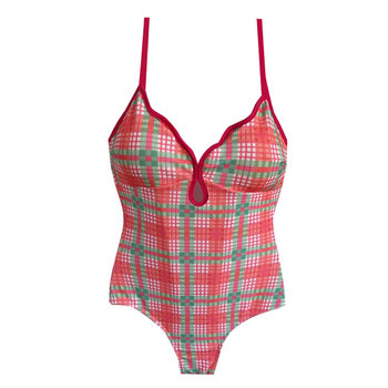 Nazha women's plaid swimsuit