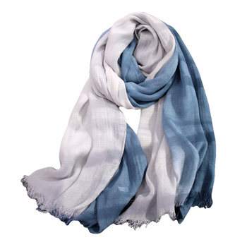 New autumn and winter gradient color student artistic cotton and linen scarf