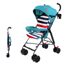 Baby stroller lightweight folding simple umbrella stroller that can sit and lie down for babies and children summer travel stroller for young children