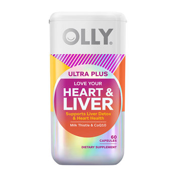 Olly careful liver milk thistle coenzyme q10 milk thistle ເມັດບໍ່ບຳລຸງຕັບ ບຳລຸງຕັບ ແລະ ບຳລຸງຫົວໃຈ ຂະໜາດ 60 ແຄບຊູນ