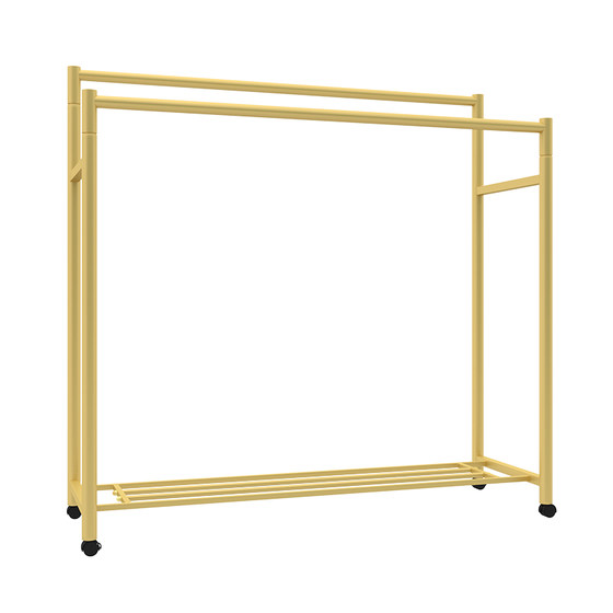 Double-rod coat rack Double-rod movable coat rack