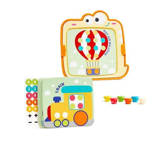 蘑菇钉益智玩具儿童拼插拼图2岁早教百变插板宝宝幼儿园积木蒙氏3