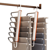 Jia helper folding trouser rack multi-functional multi-layer trousers special hanger home trouser clip wardrobe built-in storage artifact