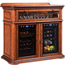 Jinzhuang solid wood constant temperature wine cabinet red wine cabinet home living room wine refrigeration commercial European modern horizontal customization