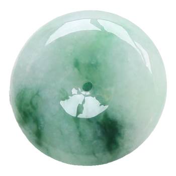 Burmese natural jade a grade floating flower safety buckle