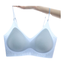 Catman Underwear Womens Summer Thin Ice Silk Seamless Breathable Beautiful Back Slimming Secondary Breast Anti-Sagging Small Breast Push Up Bra