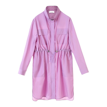 Langzi waist slimming design long-sleeved jacket for women 2024 new thin style breathable sports UPF40 sun protection clothing