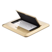 Legrand ground plug multi-function sliding cover five-hole computer telephone TV USB fast charging 10A sliding cover golden foot plug