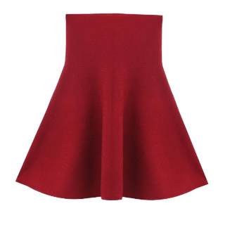 Large size short skirt mm autumn and winter new korean pleated skirt