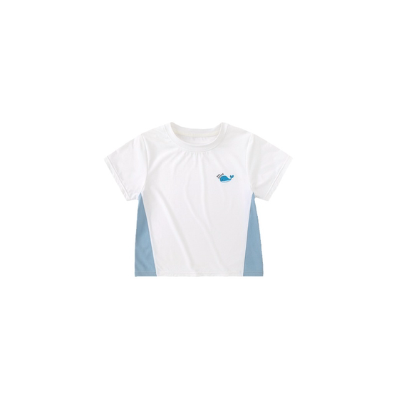 
[Cool and sun protection] Children's short-sleeved T-shirt for boys in summer quick-drying tops mesh half-sleeved baby short-t-girl summer clothing