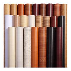 Renovated Furniture Wood Grain Stickers Self-Adhesive Imitation Wood Wardrobe Veneer Wood Door Cabinet Wood Board Desktop Waterproof Wallpaper