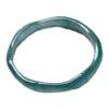 Natural emerald bamboo ring is bright blue and green